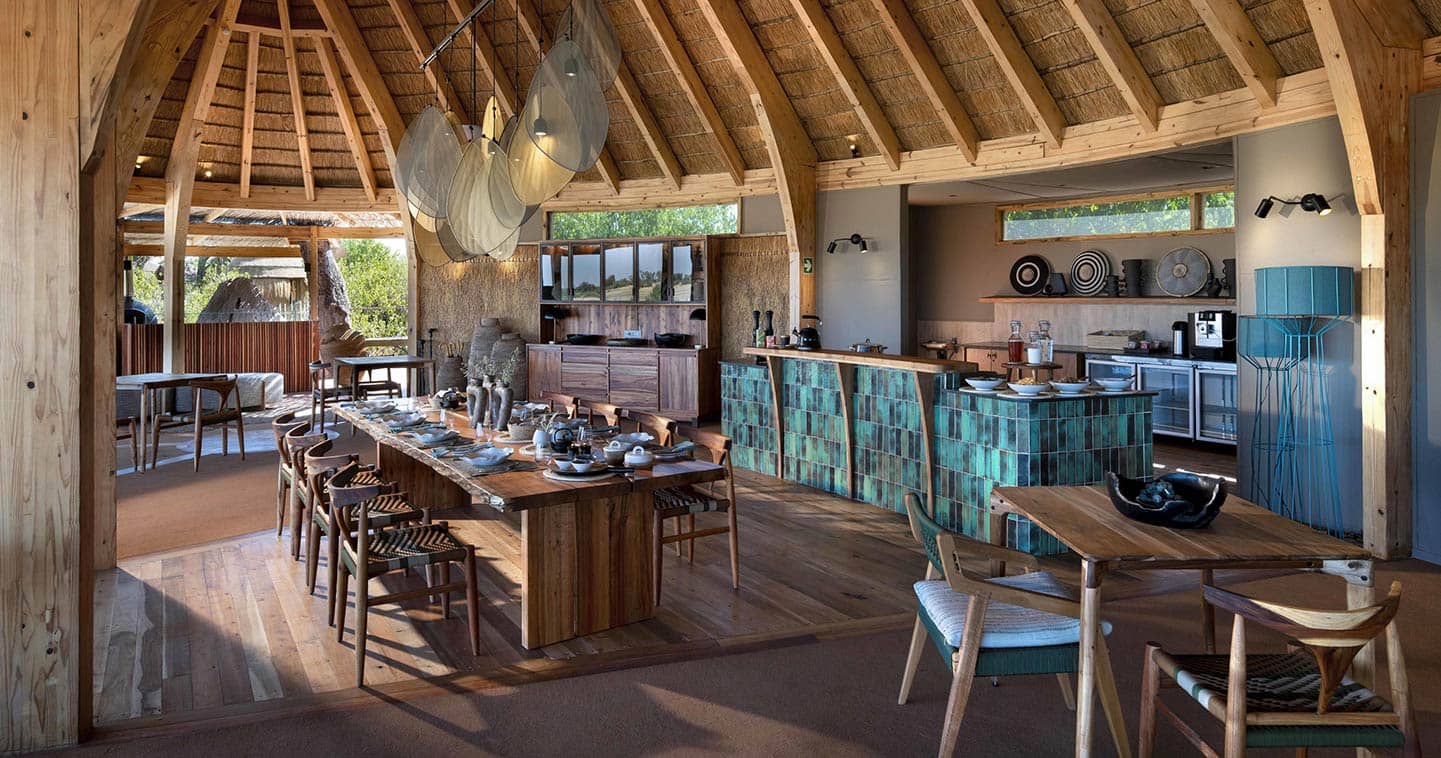 The dining area at Tawana in Botswana