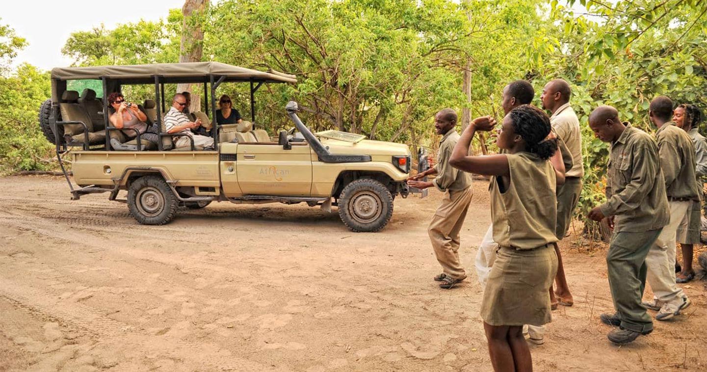 Arrival in the Moremi Game Reserve